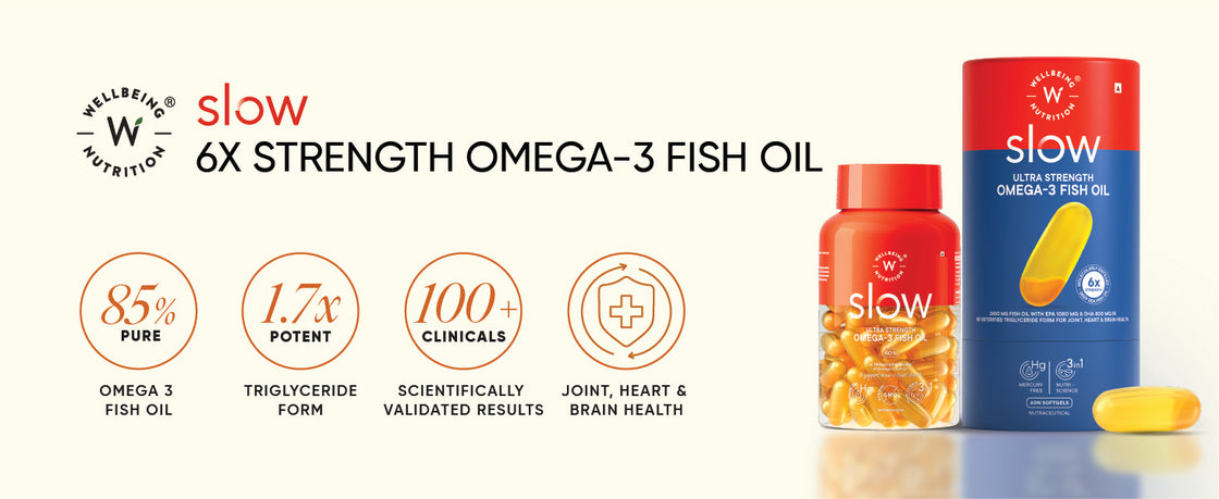 SLOW 6X Ultra strength OMEGA 3 Fish Oil